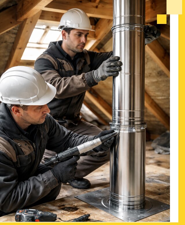 Монтаж дымоходов для каминов в Осинниках с гарантией качества