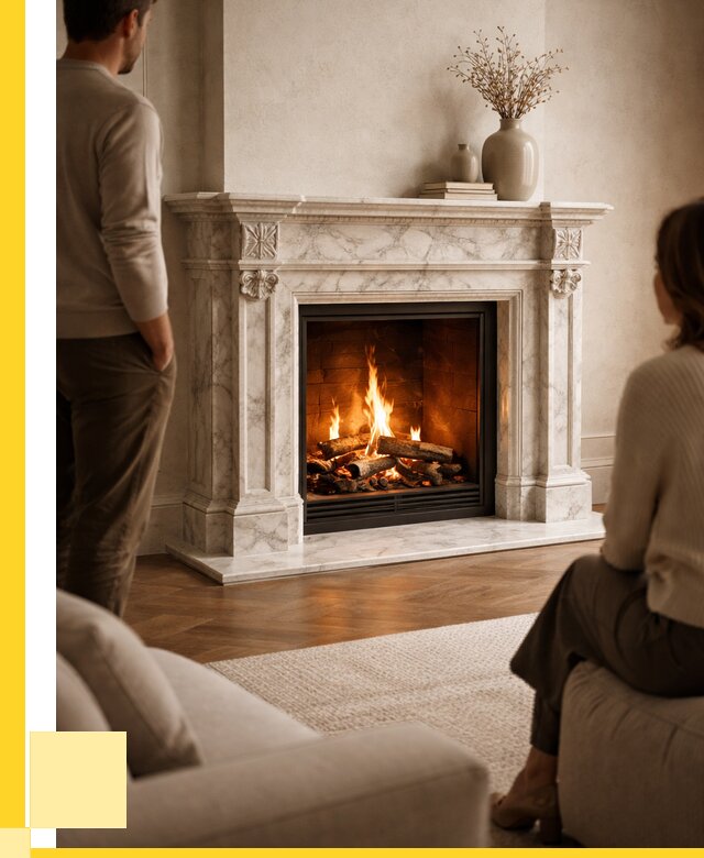 Мраморные камины под ключ в Осинниках от 256275 р. | ЭриданСнн