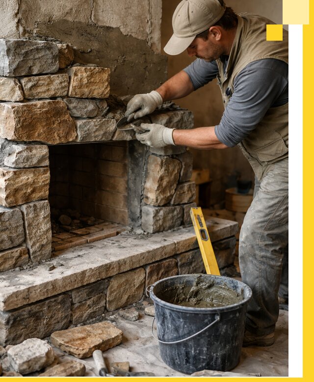 Изготовление и установка каменных каминов под ключ в Осинниках