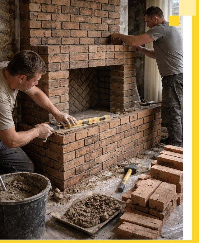 Изготовление и установка кирпичных каминов в Осинниках