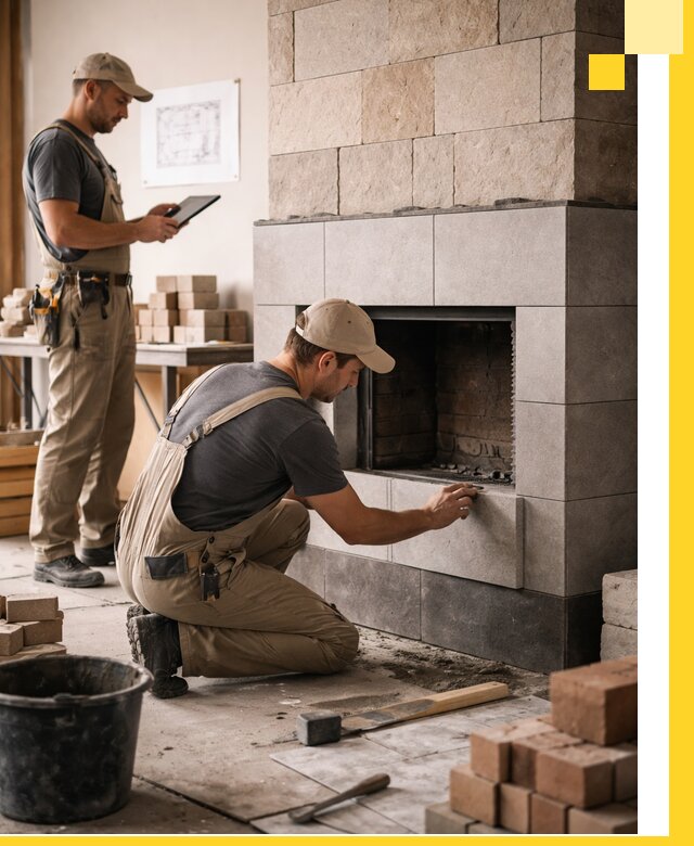 Индивидуальные проекты каминов и каминных систем в Осинниках