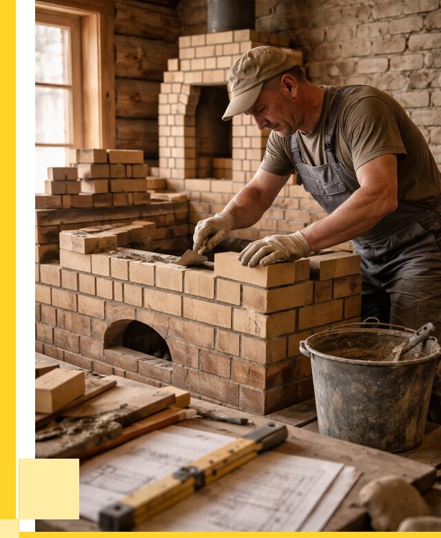 Кладка печей из кирпича в Осинниках цены от 30753 р. - ЭриданСнн