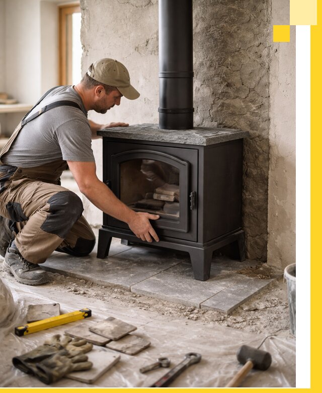 Профессиональный монтаж печей и каминов в Осинниках под ключ