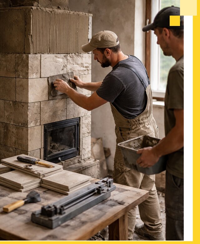 Профессиональная облицовка печей в Осинниках: керамика и камень