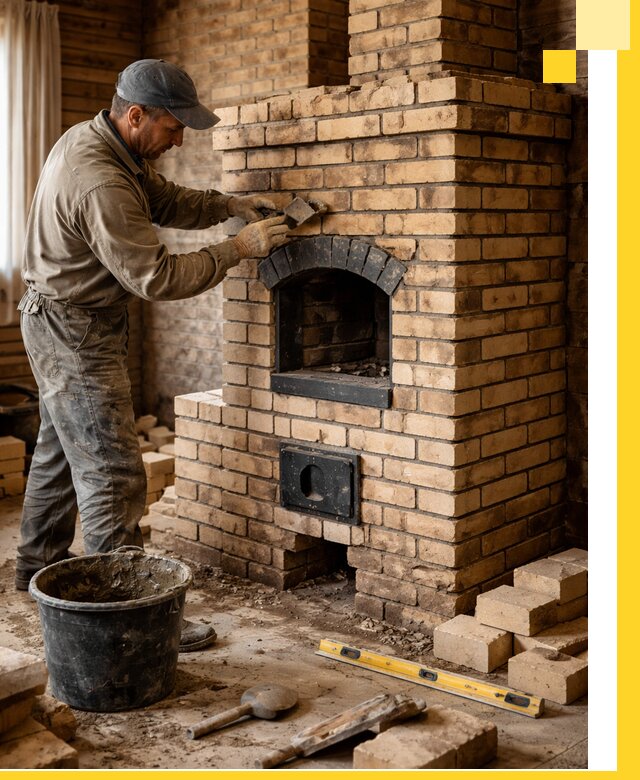 Кирпичные печи под ключ в Осинниках: проектирование и кладка