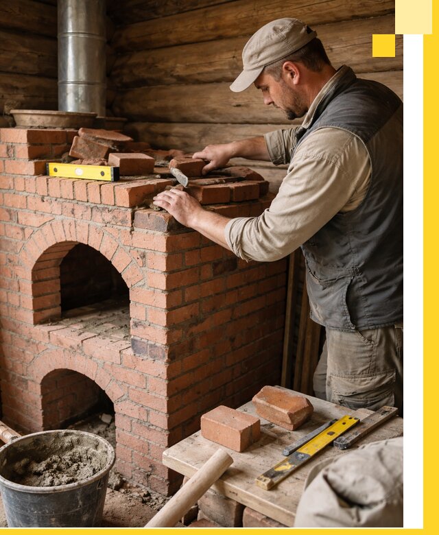 Изготовление и установка русских печей в Осинниках под ключ