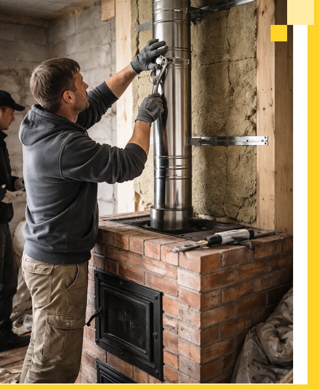 Изготовление и монтаж печей и дымоходов под ключ в Осинниках