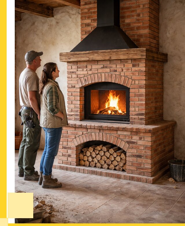 Печи камины из кирпича в Осинниках от 123012 р. | ЭриданСнн