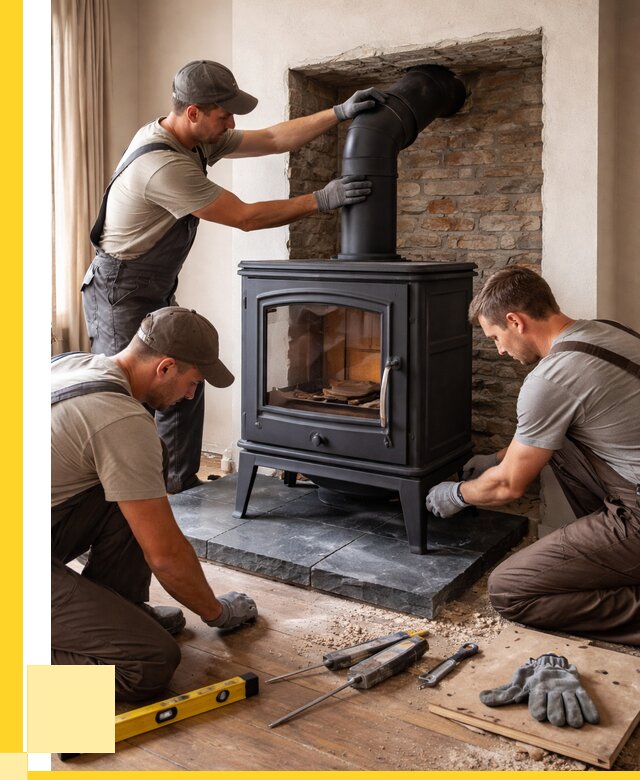 Монтаж печи камина в частном доме в Осинниках от 25628 р. | ЭриданСнн