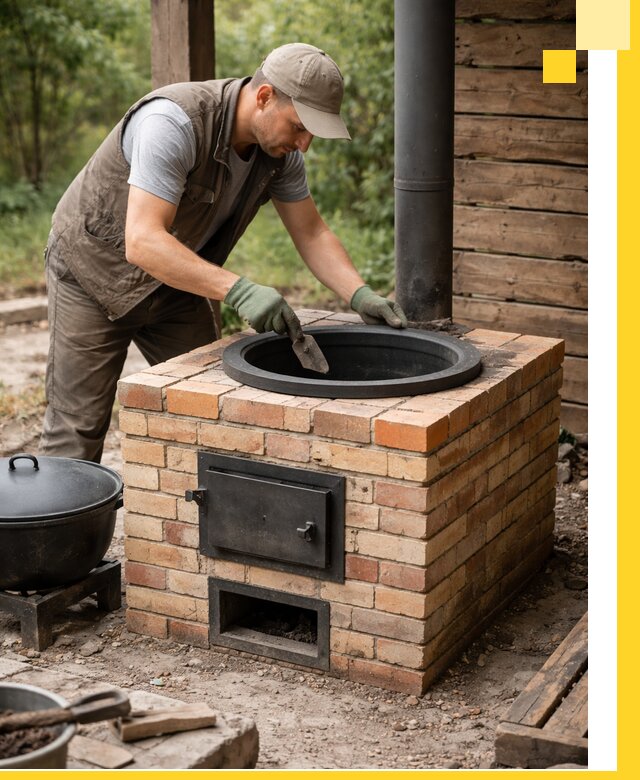 Изготовление и установка печей для казана в Осинниках под ключ