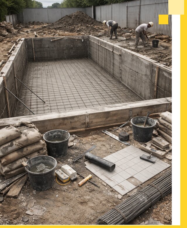 Строительство бассейнов под ключ в Осинниках, дизайн и монтаж