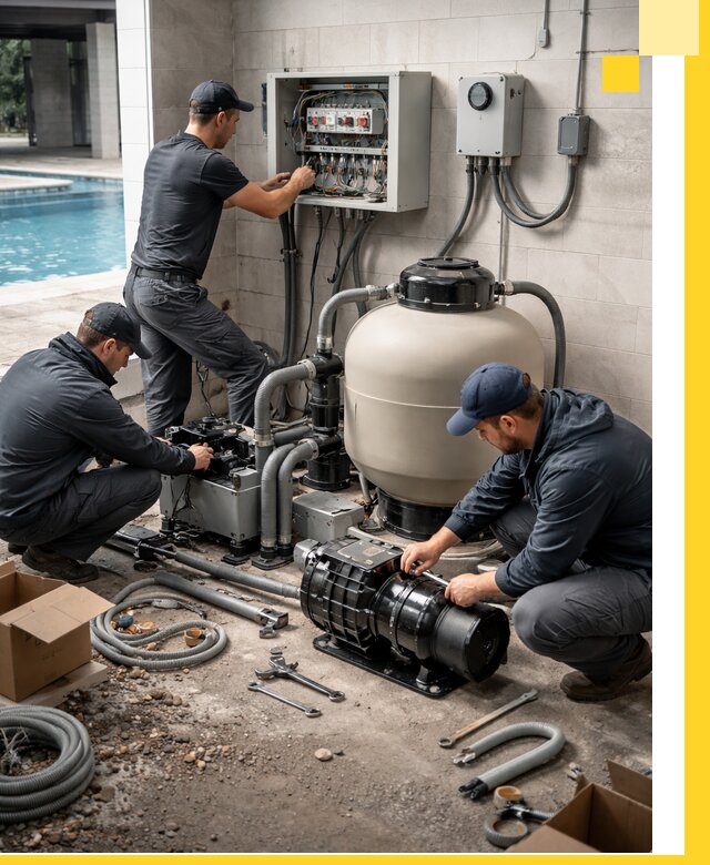 Профессиональный монтаж оборудования для бассейнов в Осинниках