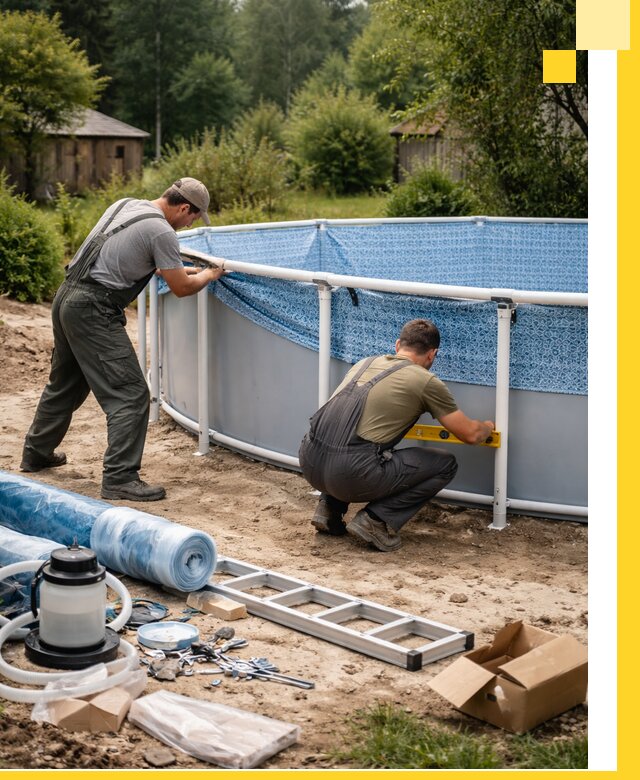 Установка и монтаж каркасных бассейнов в Осинниках под ключ