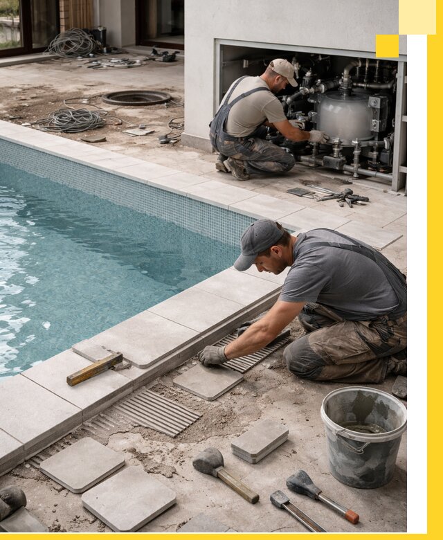 Строительство и монтаж бассейнов в коттедже в Осинниках