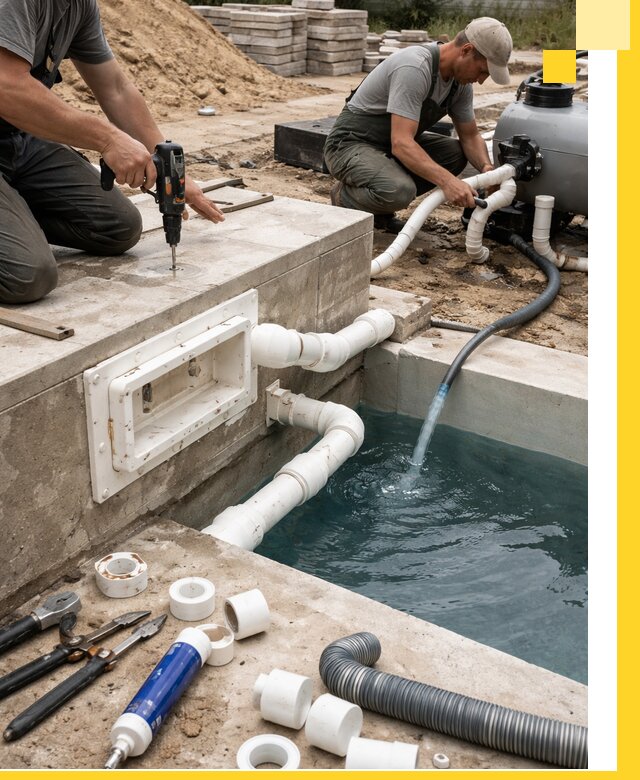 Строительство скиммерных бассейнов под ключ в Осинниках