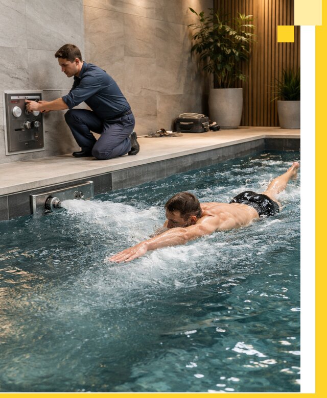 Проектирование и монтаж бассейнов с противотоком в Осинниках