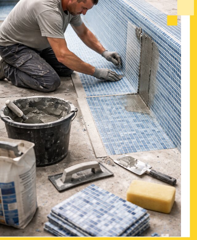 Укладка и ремонт мозаики для бассейнов под ключ в Осинниках