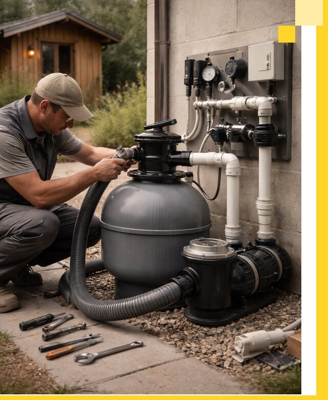 Продажа и монтаж фильтров и насосов для бассейнов в Осинниках