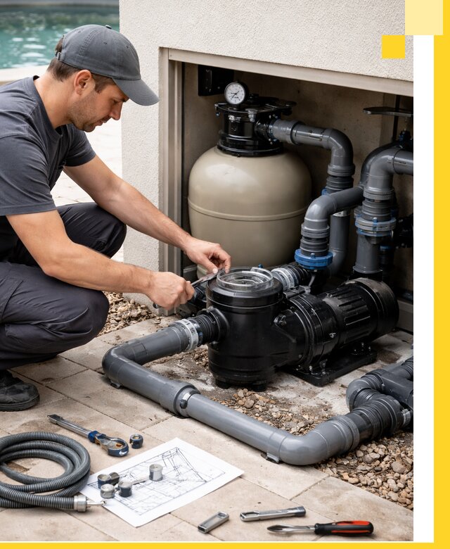 Поставка, монтаж и сервис насосов для бассейнов в Осинниках