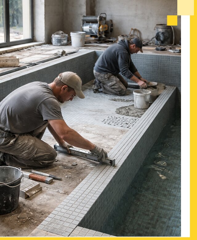 Строительство бассейна в частном доме в Осинниках под ключ