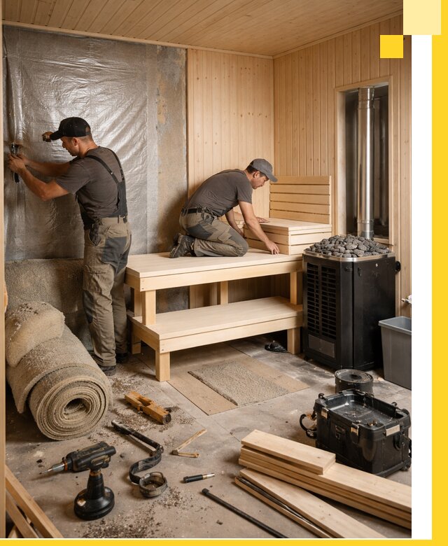 Проекты саун под ключ в Осинниках дизайн и строительство