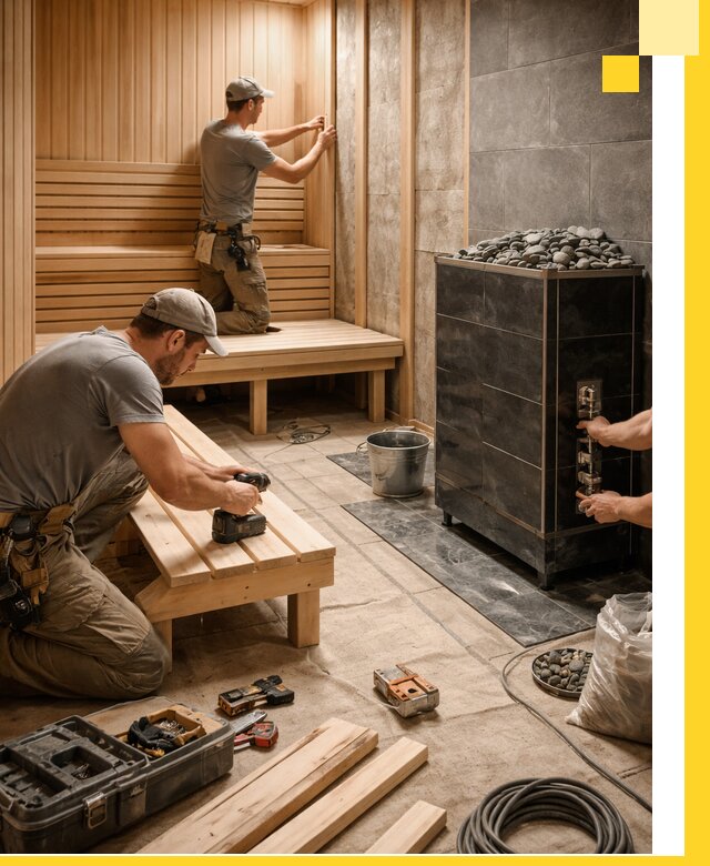 Дизайн и строительство интерьерных саун под ключ в Осинниках