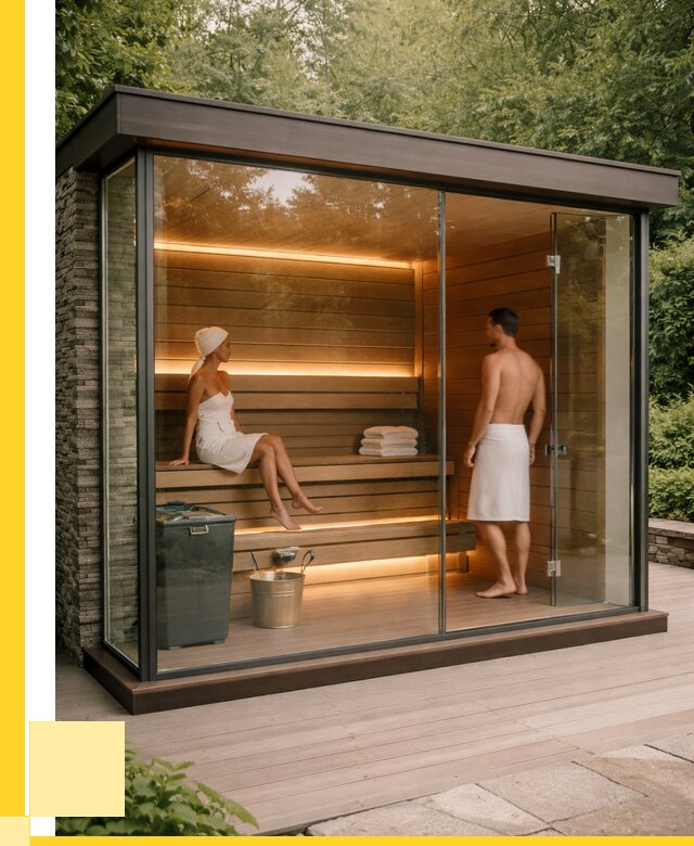 Сауна стеклянная и двери для сауны в Осинниках от 256275 р. | ЭриданСнн