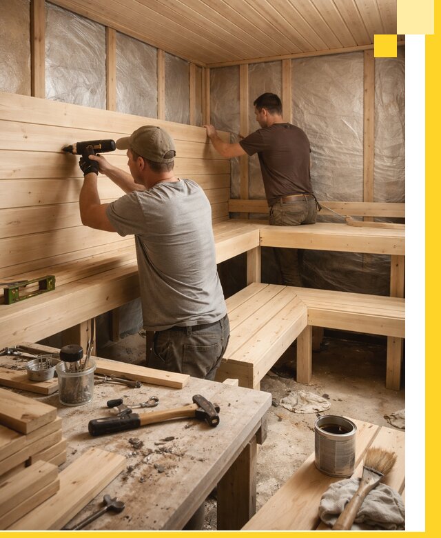 Профессиональная отделка бань и саун под ключ в Осинниках