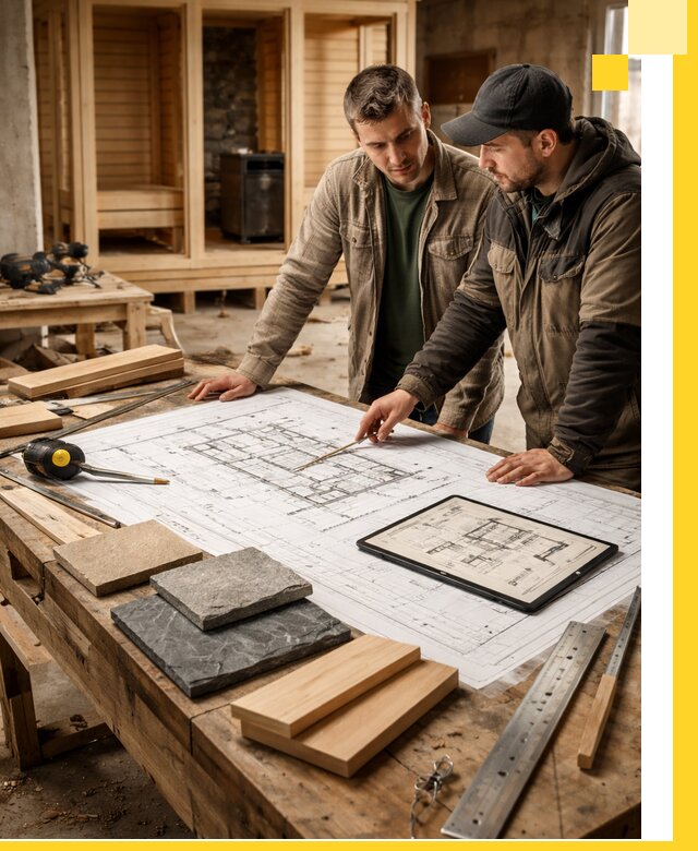 Проекты бань под ключ и планы строительства в Осинниках