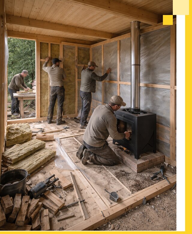 Профессиональный монтаж бань под ключ в Осинниках для дома