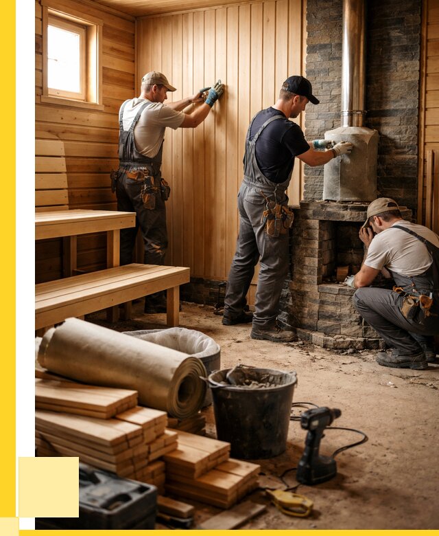 Ремонт бань под ключ в Осинниках от 46130 р. | ЭриданСнн