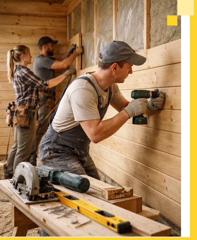 Обшивка бань под ключ в Осинниках: отделка стен и потолков