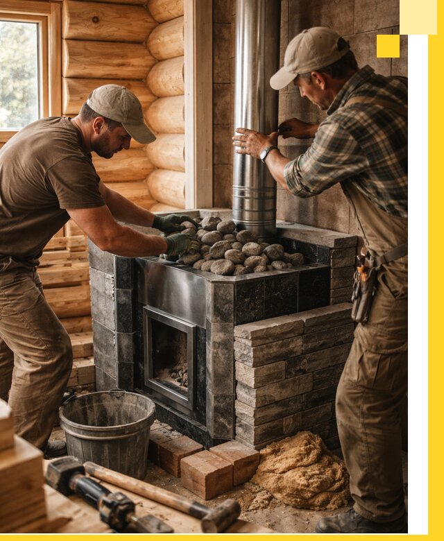 Строительство и отделка русских бань под ключ в Осинниках