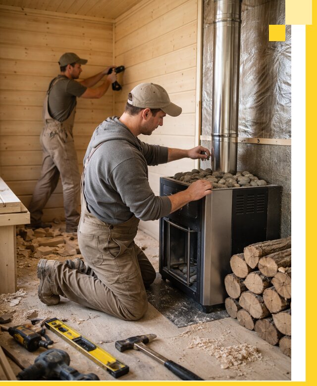 Строительство деревянных бань под ключ в Осинниках проекты и монтаж