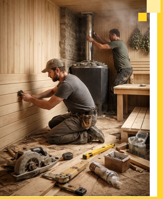 Полное строительство и оснащение парных под ключ в Осинниках