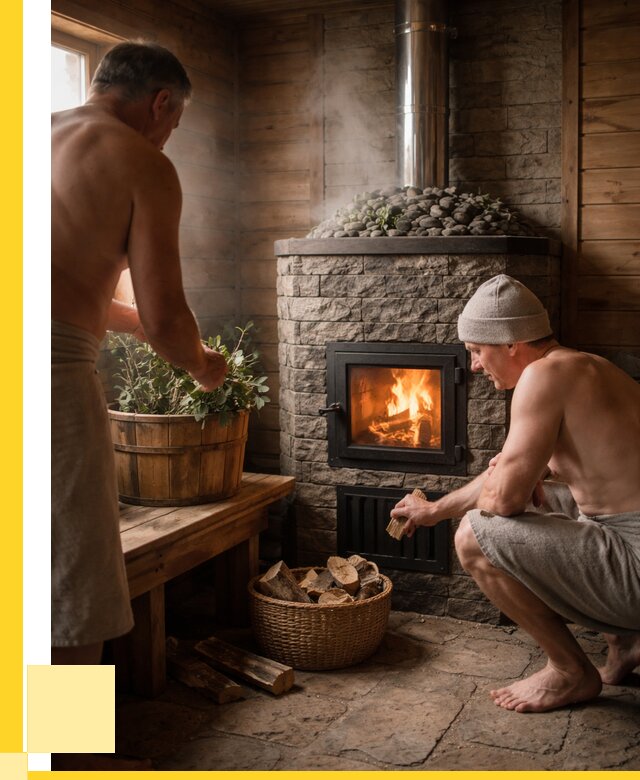 Банные печи под ключ в Осинниках от 46130 р. | ЭриданСнн кирпичная