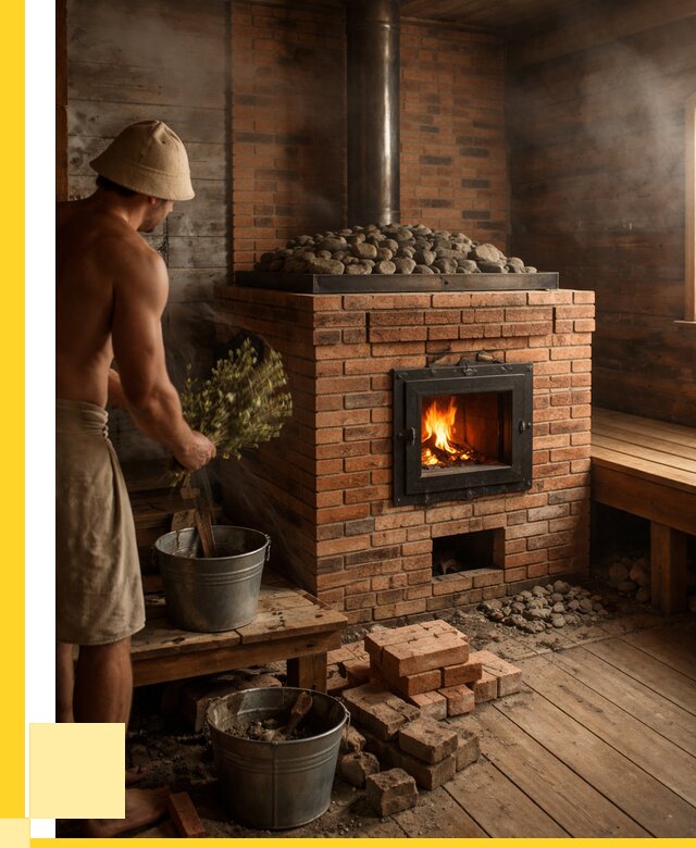 Кирпичные банные печи в Осинниках от 92259 р. | ЭриданСнн