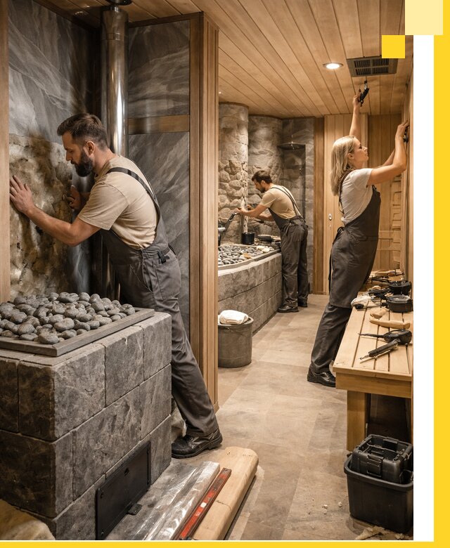 Строительство бань и SPA процедур в Осинниках под ключ и отделкой