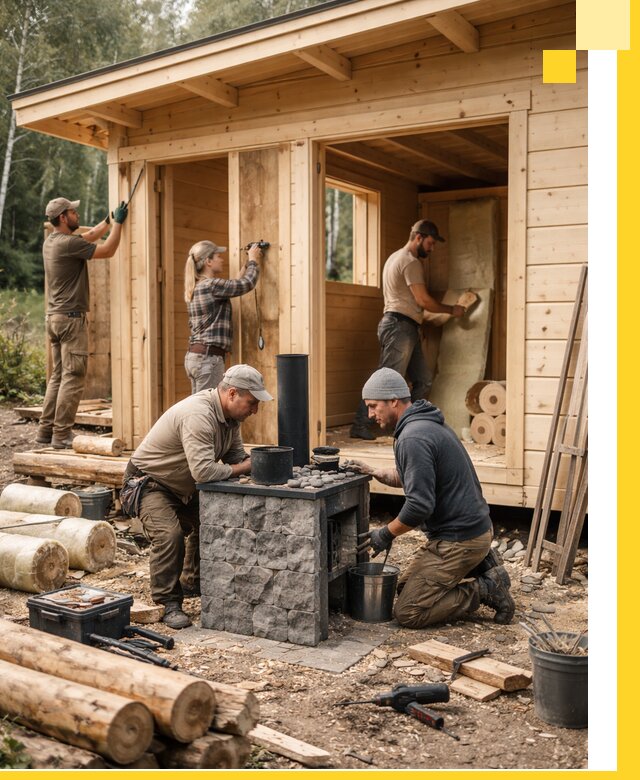 Купить баню под ключ в Осинниках строительство монтаж отделка