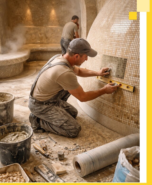 Хамам под ключ в Осинниках: проектирование, строительство, отделка