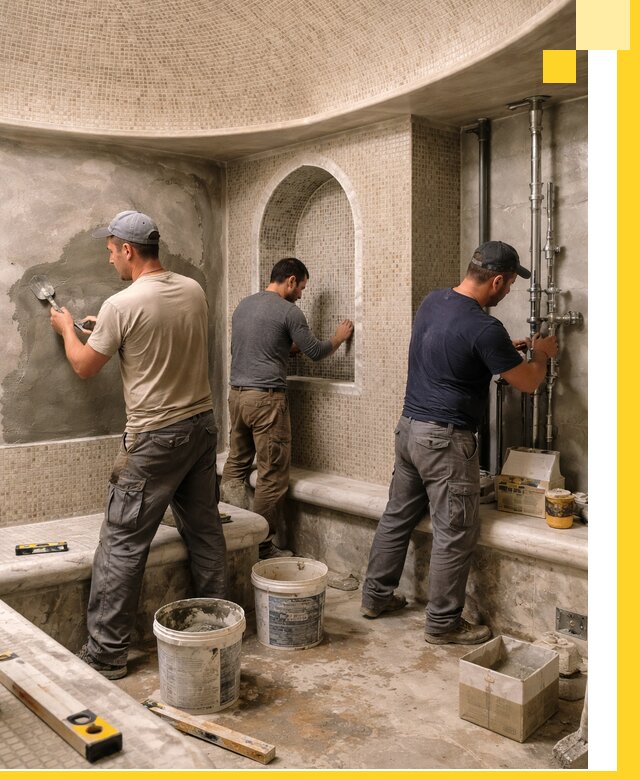 Профессиональный монтаж хамамов под ключ в Осинниках с гарантией