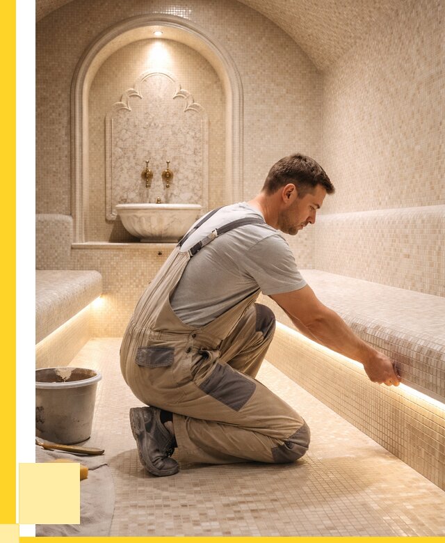 Отделка хамамов под ключ в Осинниках от 5638 р. | ЭриданСнн