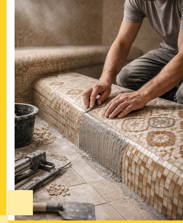 Плитка для хамама под ключ в Осинниках от 3588 р. | ЭриданСнн