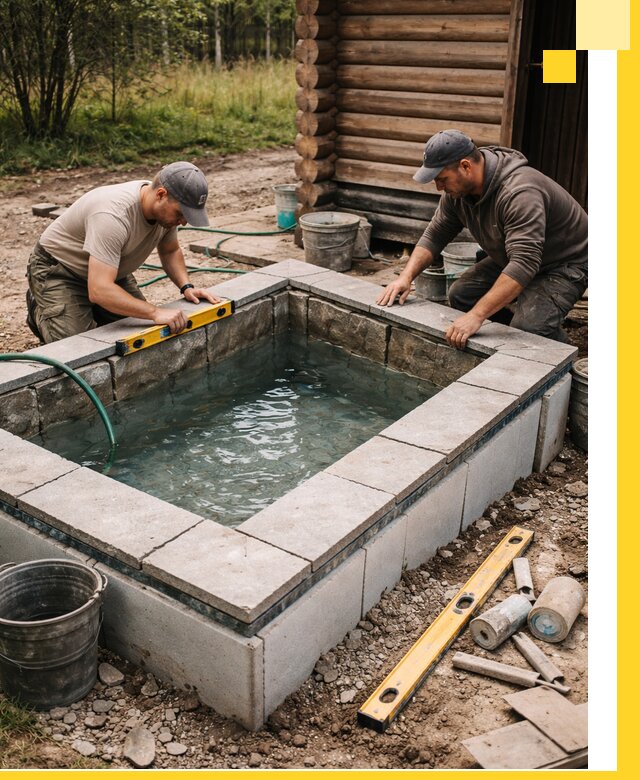 Изготовление и установка холодных купелей под ключ в Осинниках